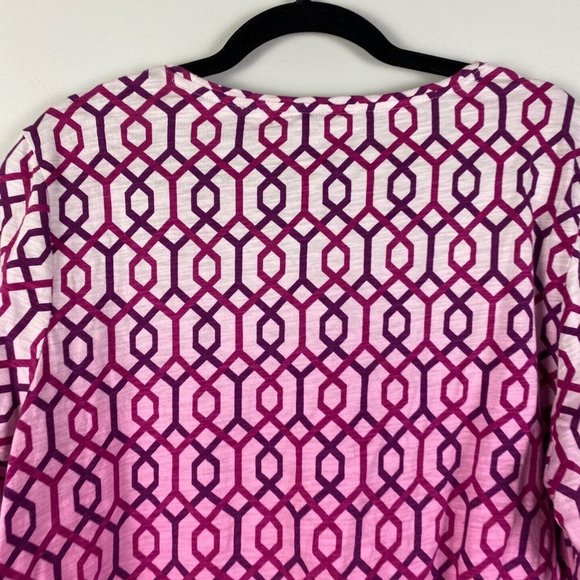 CHICOS Ultimate Tee Short Sleeve T Shirt Pink Knit Scoop Neck Size 3 US XL - Picture 6 of 8